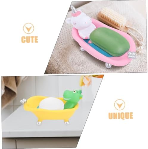 2pcs Cute Cartoon Soap Dish for Bathroom and Shower