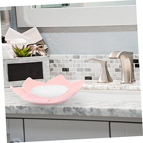 2-Piece Creative Silicone Soap Box Flower-Shaped Organizer