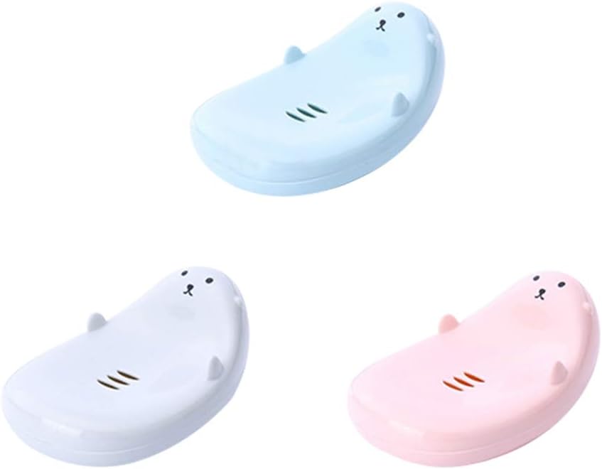 3PCS Cartoon Soap Holder Storage Case for Kids