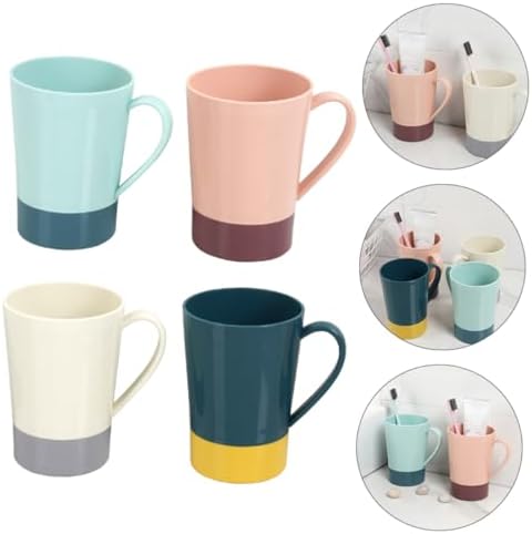 4-Piece Travel-Friendly PP Material Toothbrush Cup Rinsing Holder