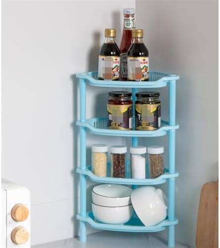 Plastic Corner Shelf 4 Tier Bathroom Organizer for Space