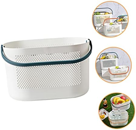Portable Folding Shower Basket Plastic Organizer for Bathroom Kitchen Use