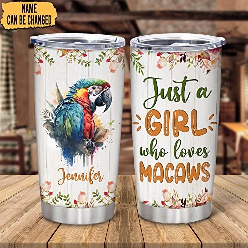 Personalized Macaw Lovers Stainless Steel Tumbler