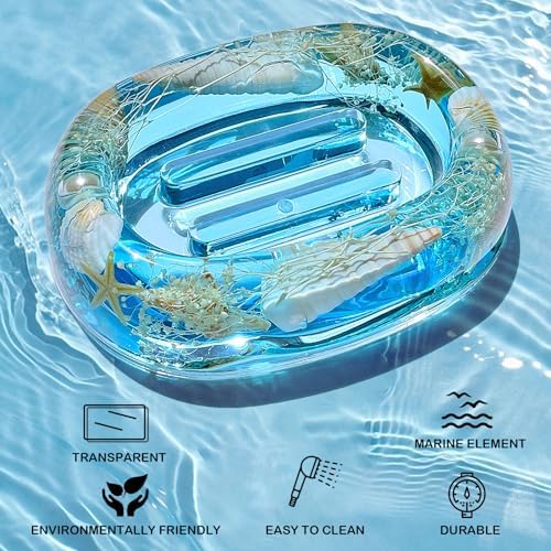 FONMY Acrylic Soap Dish with Nature Seashell Design