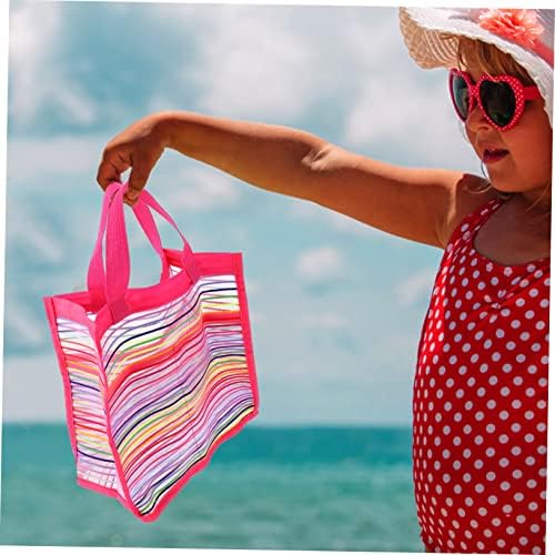 TOYANDONA Kids Beach Tote Bag with Mesh Lining