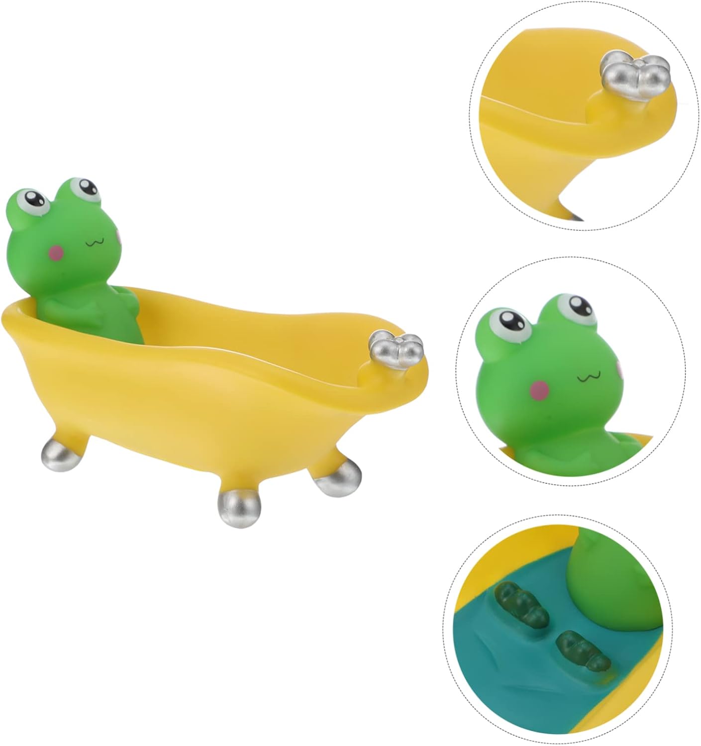 Stylish Frog-shaped Bathtub-Style Reusable Sponge Bath Soap Holder