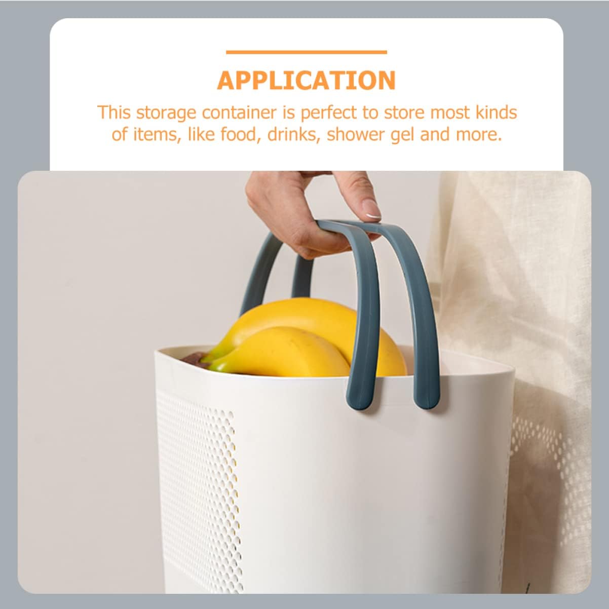 Garneck Storage Basket - Portable Organizer for Bathroom and Kitchen Essentials