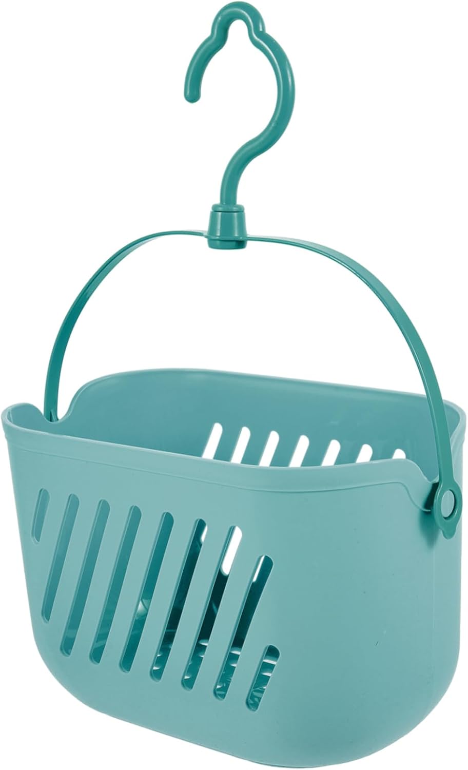 FonDotin Hanging Shower Basket Organizer with Blue Hook for Bathroom Storage