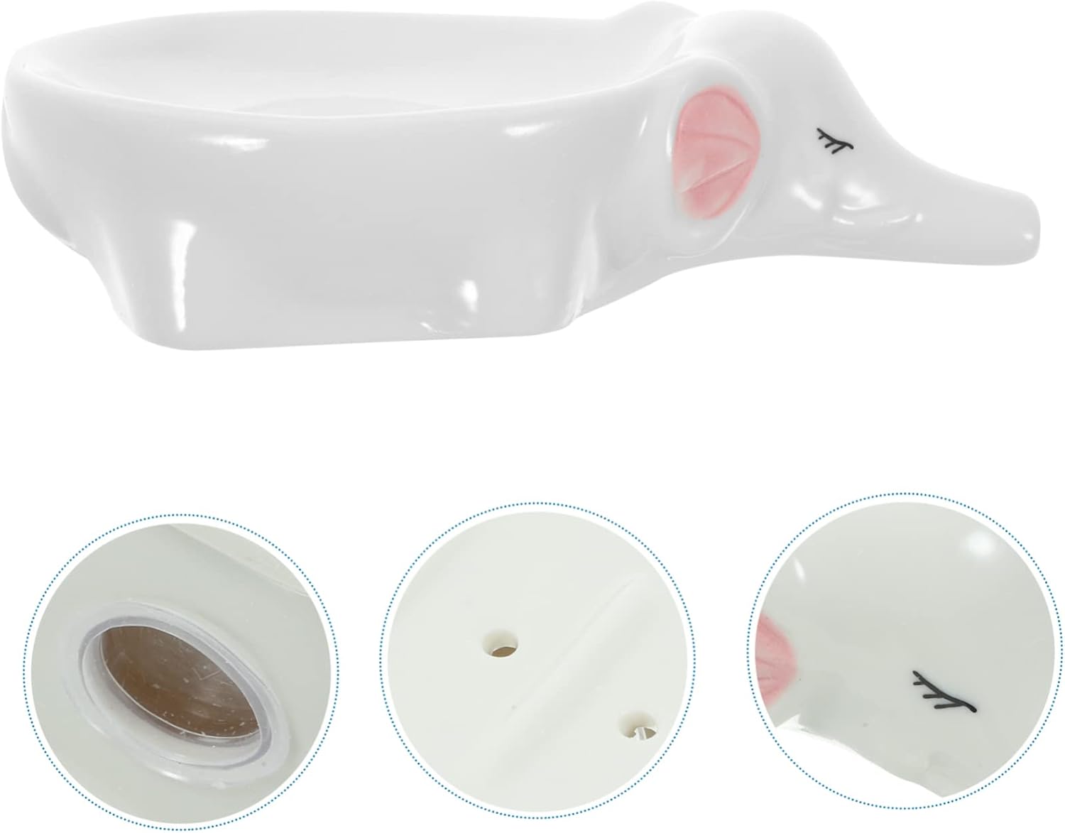 Adorable Elephant Self-Draining Ceramic Soap Dish