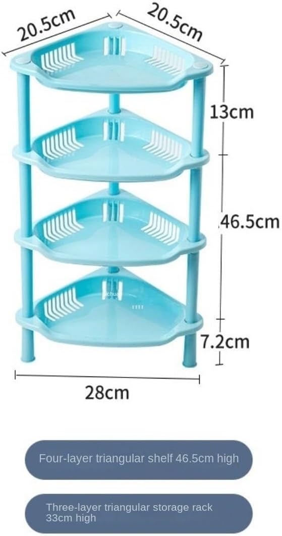 Plastic Corner Shelf 4 Tier Bathroom Organizer for Space