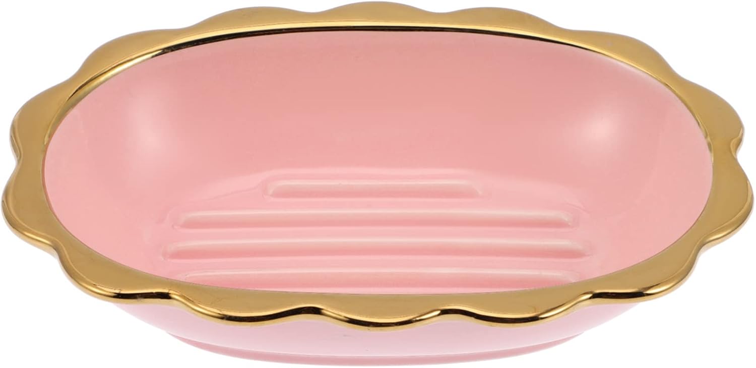 Ceramic Soap Dish with Lace Design