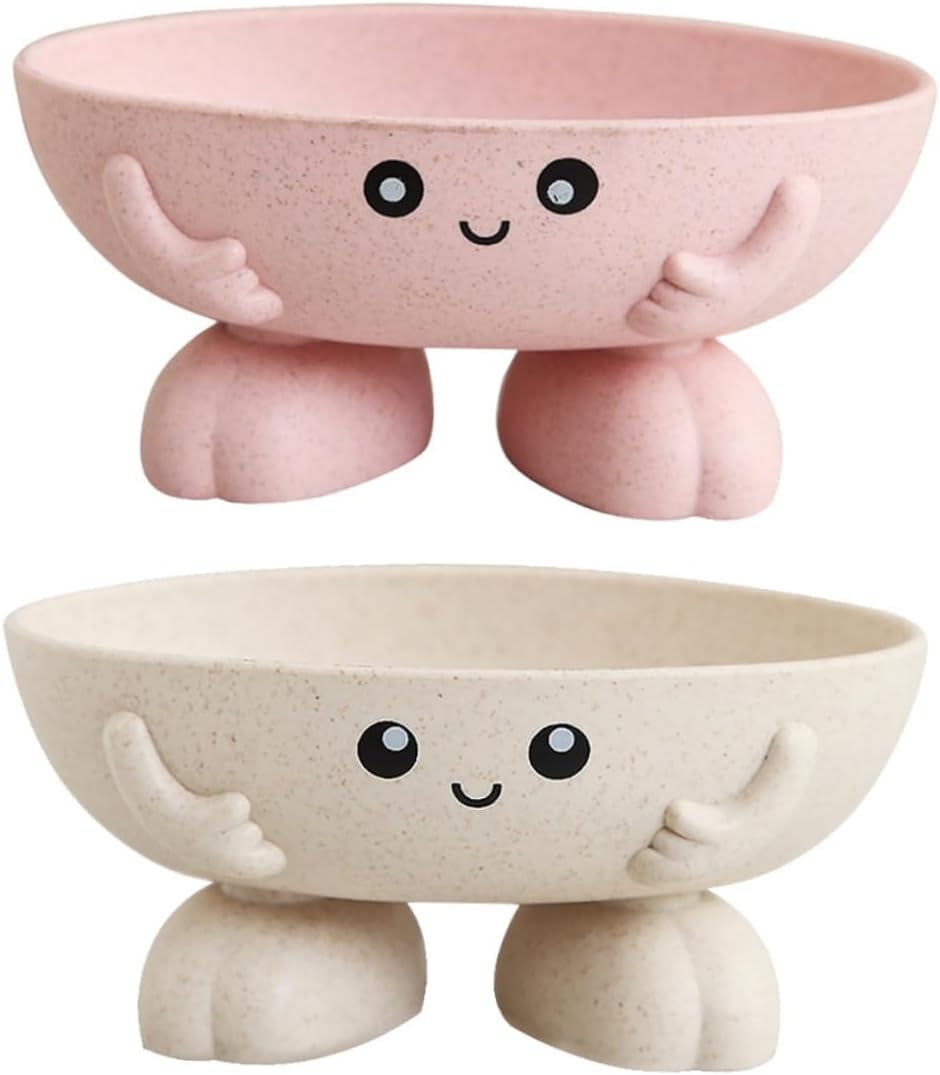 2pcs Cartoon Soap Holder with Drainage for Bathroom