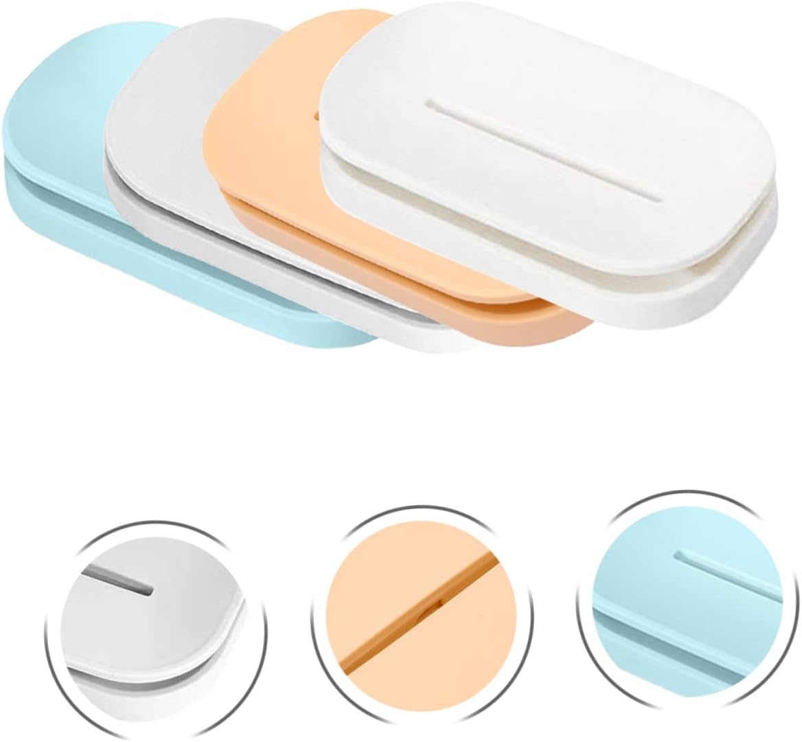 4Pcs Double Soap Dish Set - Durable Decorative Home Sink Organizer