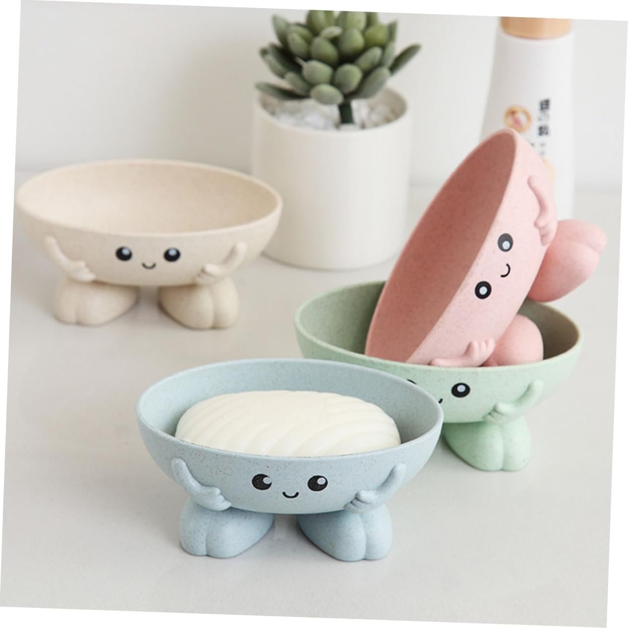 LIFKOME 2-Pack Soap Dishes with Draining Holes