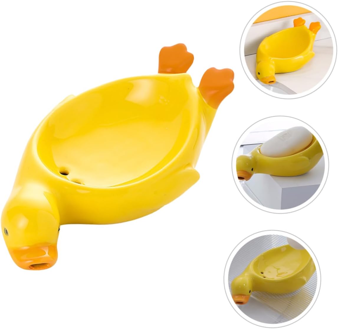 ABOOFAN Ceramic Soap Dish Drain