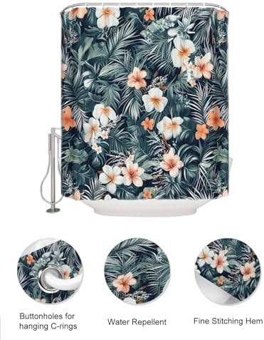 ZFUNCING Mesh Shower Organizer Set Tropical Pastoral Floral