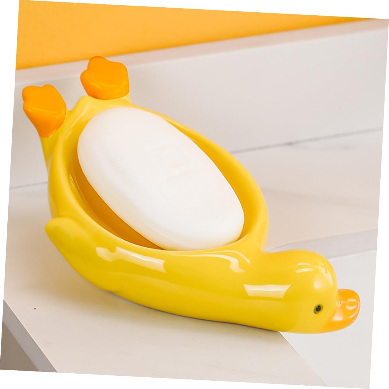 Ceramic Soap Dish Cartoon Style Boys and Girls Goose Holder 1