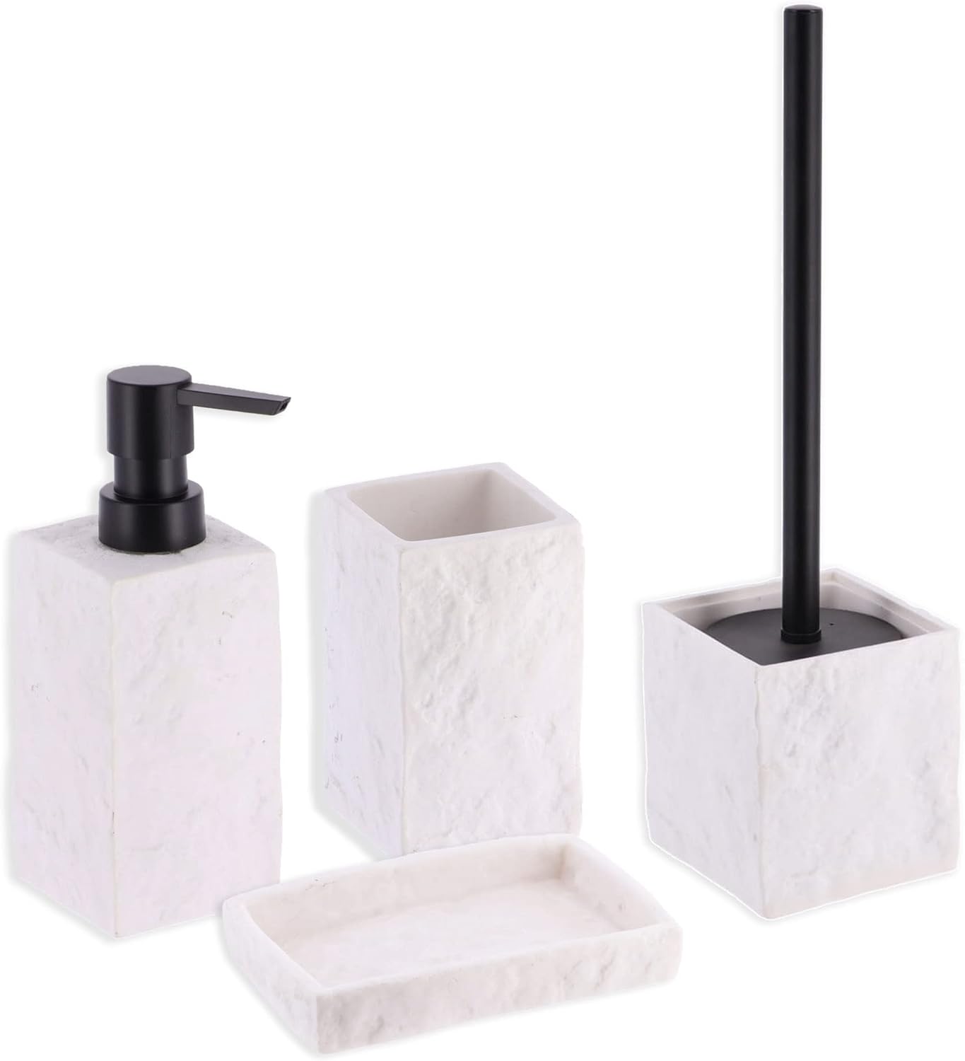 Evid Eco - White Stone Effect soap dispenser tray
