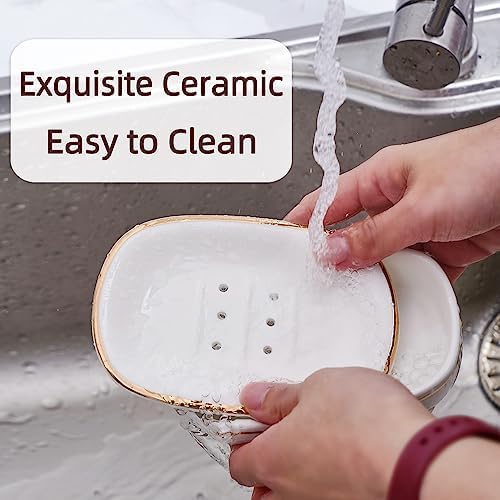 Elegant Self-Draining Soap Dish for Organized Bathroom Life