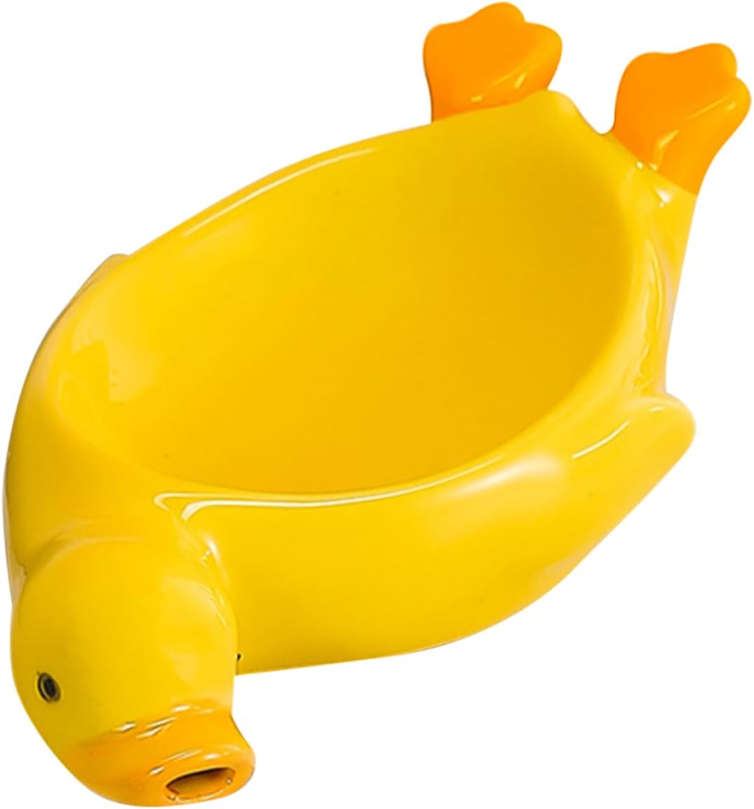 Stylish Yellow Ceramic Soap Dish with Drainage Design