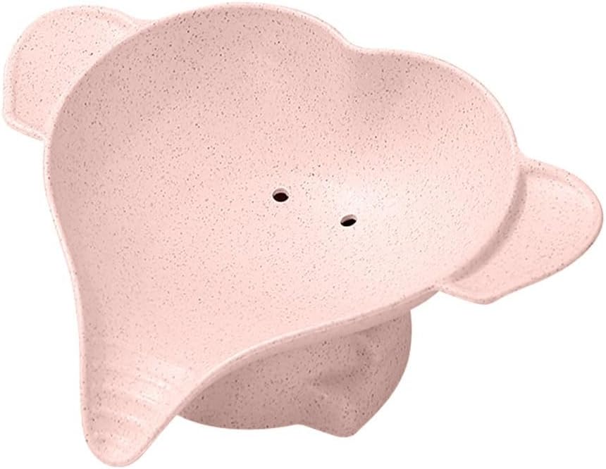 Pink Elephant Soap Dish Waterproof Drain Rack