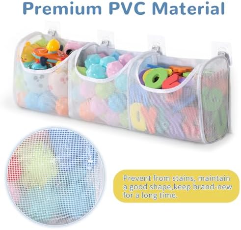 DOCMON Bath Toy Storage with 3 Compartments