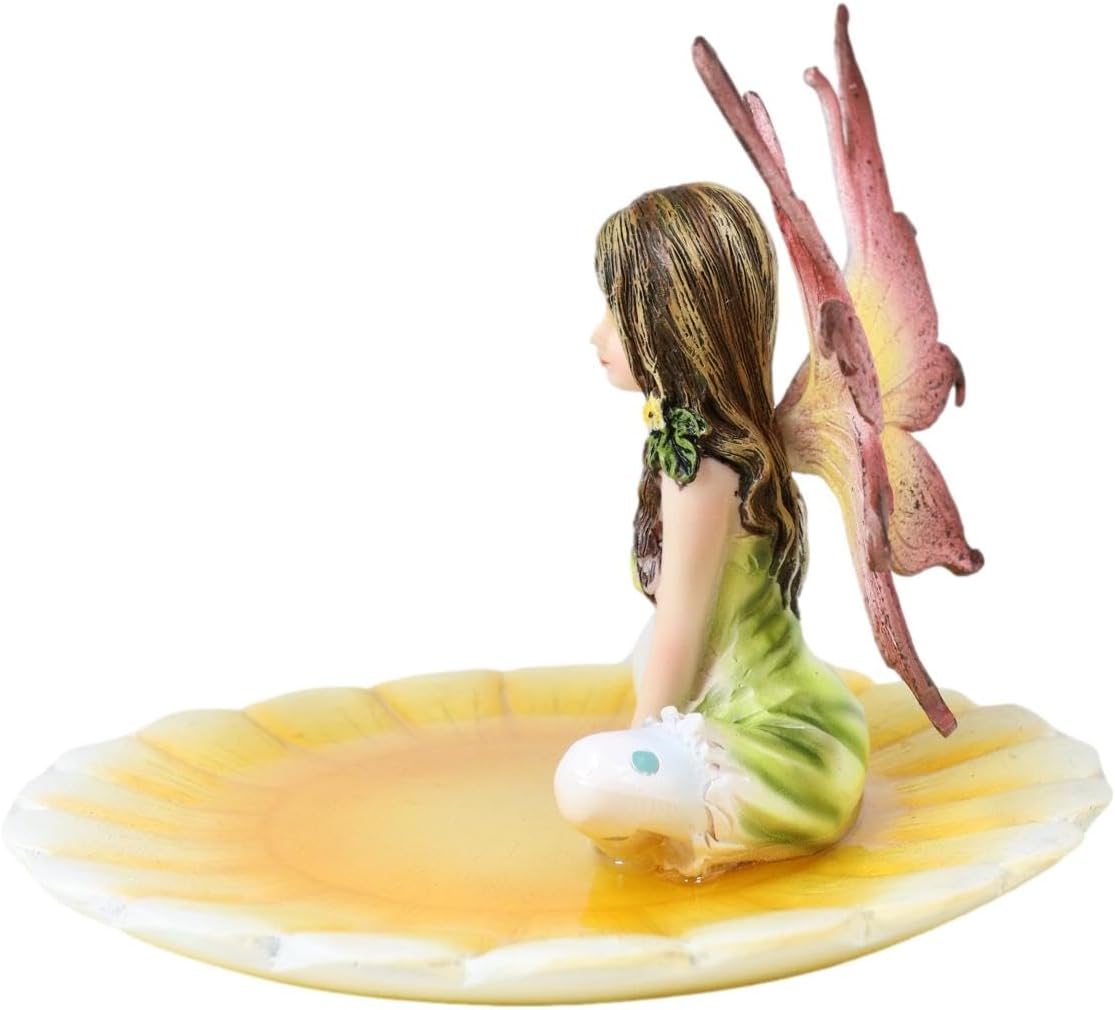 Sunflower Fairy Soap Dish Figurine by Ebros Gift