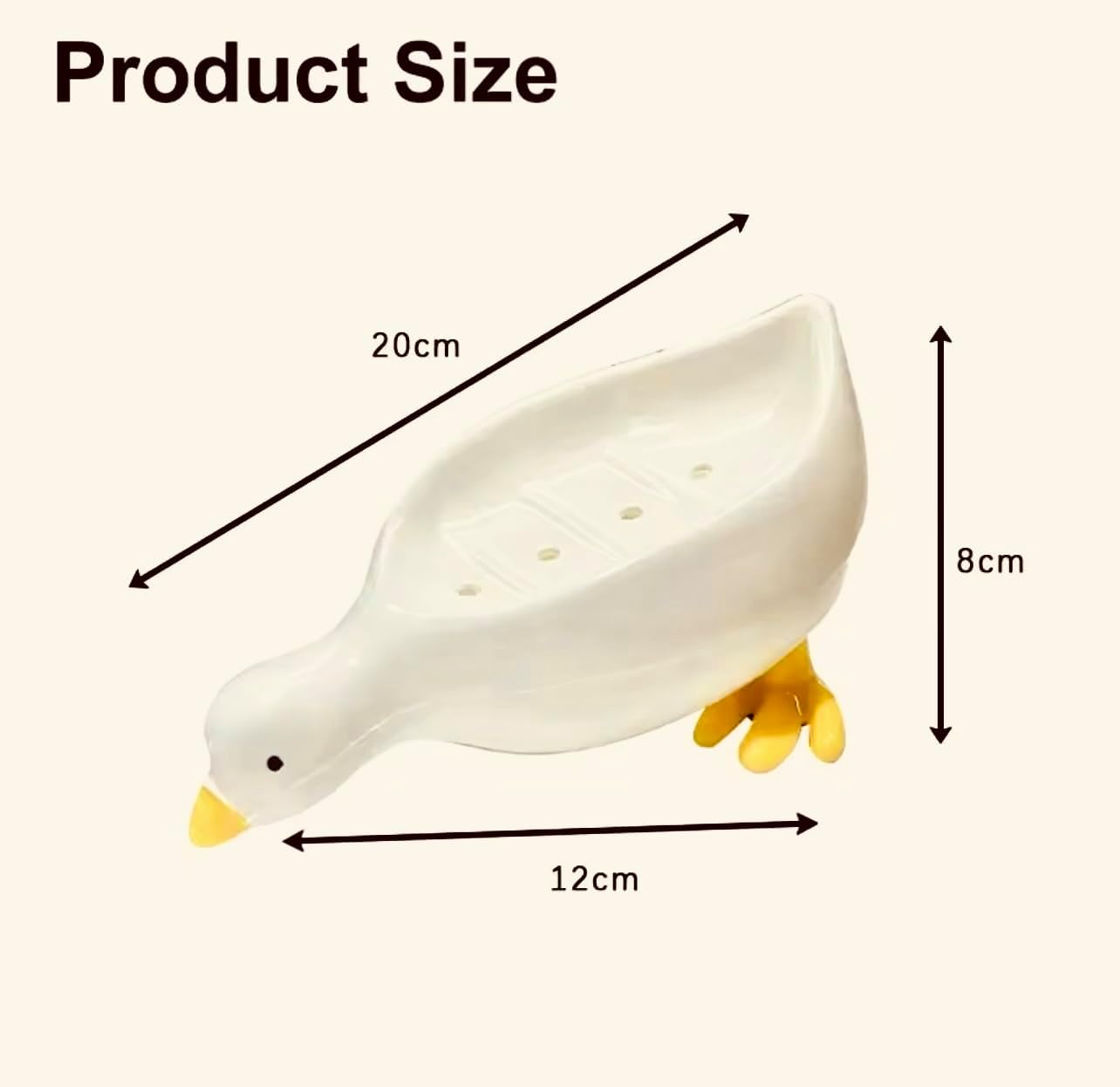 Adorable Duck Soap Dish Self-Draining Eco-Friendly