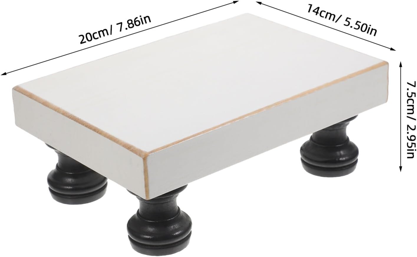 Alipis Wooden Soap Holder Stool with Storage for Bathroom