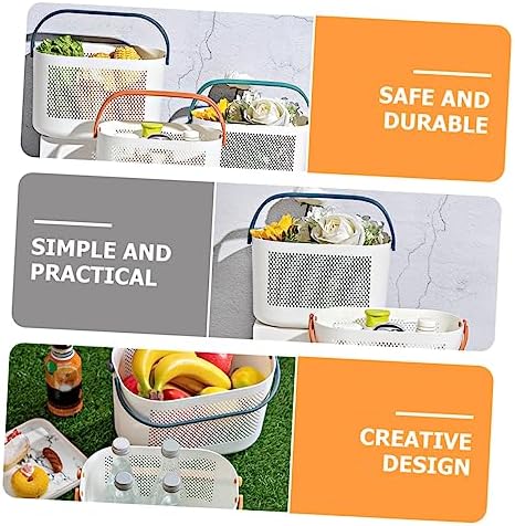 Portable Folding Shower Basket Plastic Organizer for Bathroom Kitchen Use