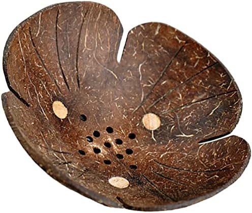 Eco-Friendly Coconut Shell Flower-Shape Soap Dish