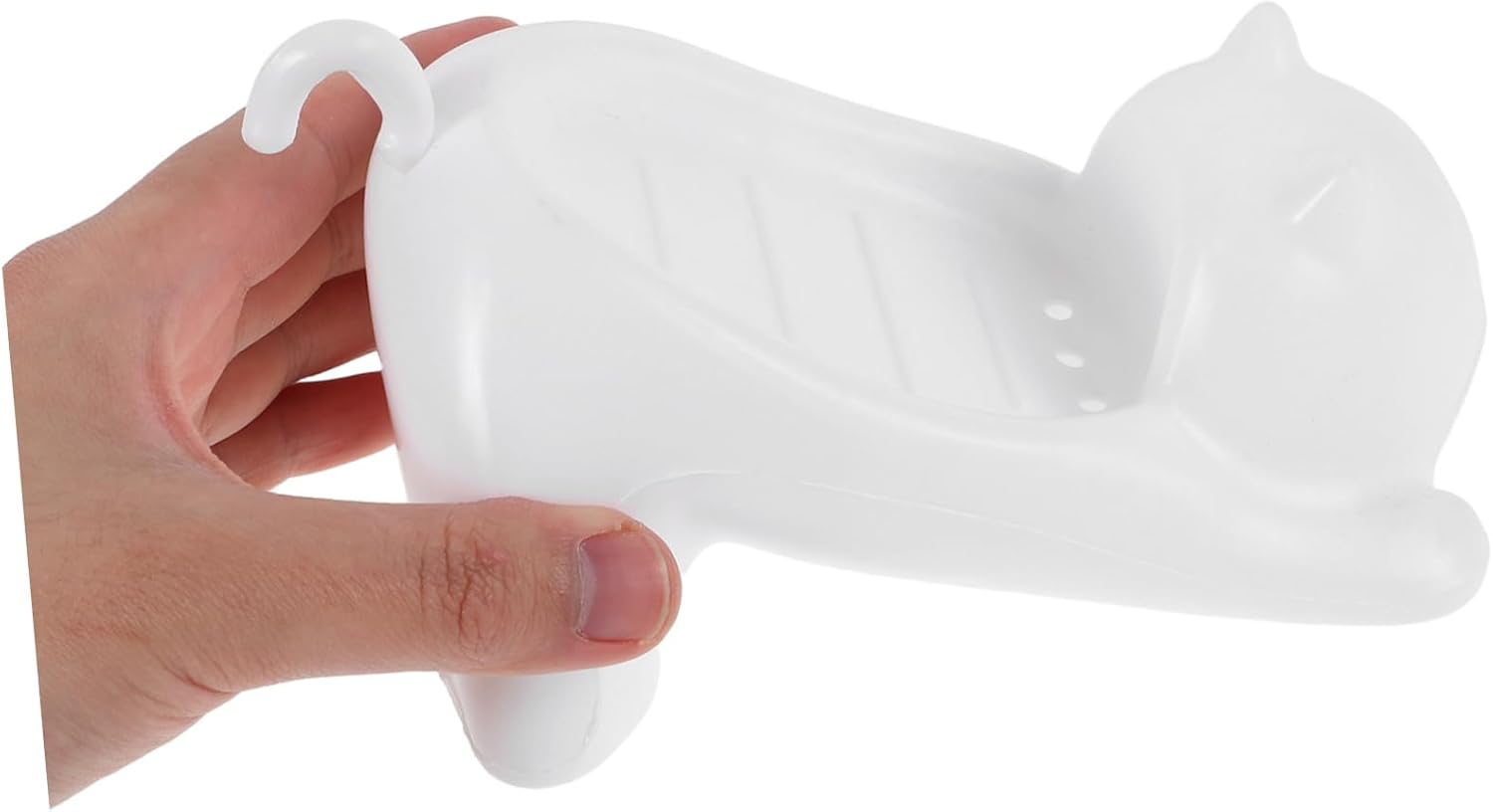 SKISUNO Cute Cat-Themed Self-Draining Soap Dish