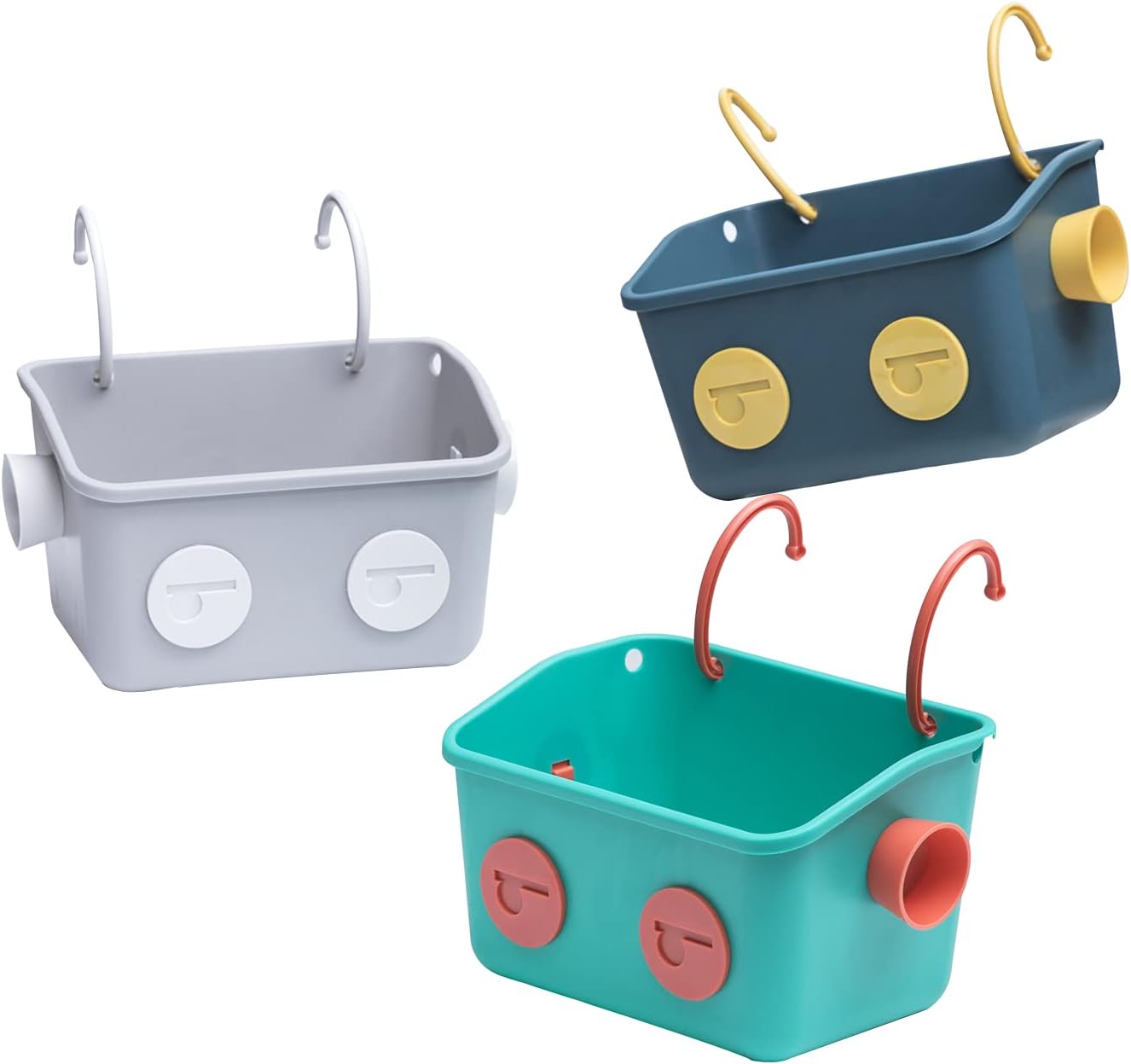 LUFOFOXBath Toy Storage Organizer Basket Detachable 3-Layer Kids Hanging Toy Caddy