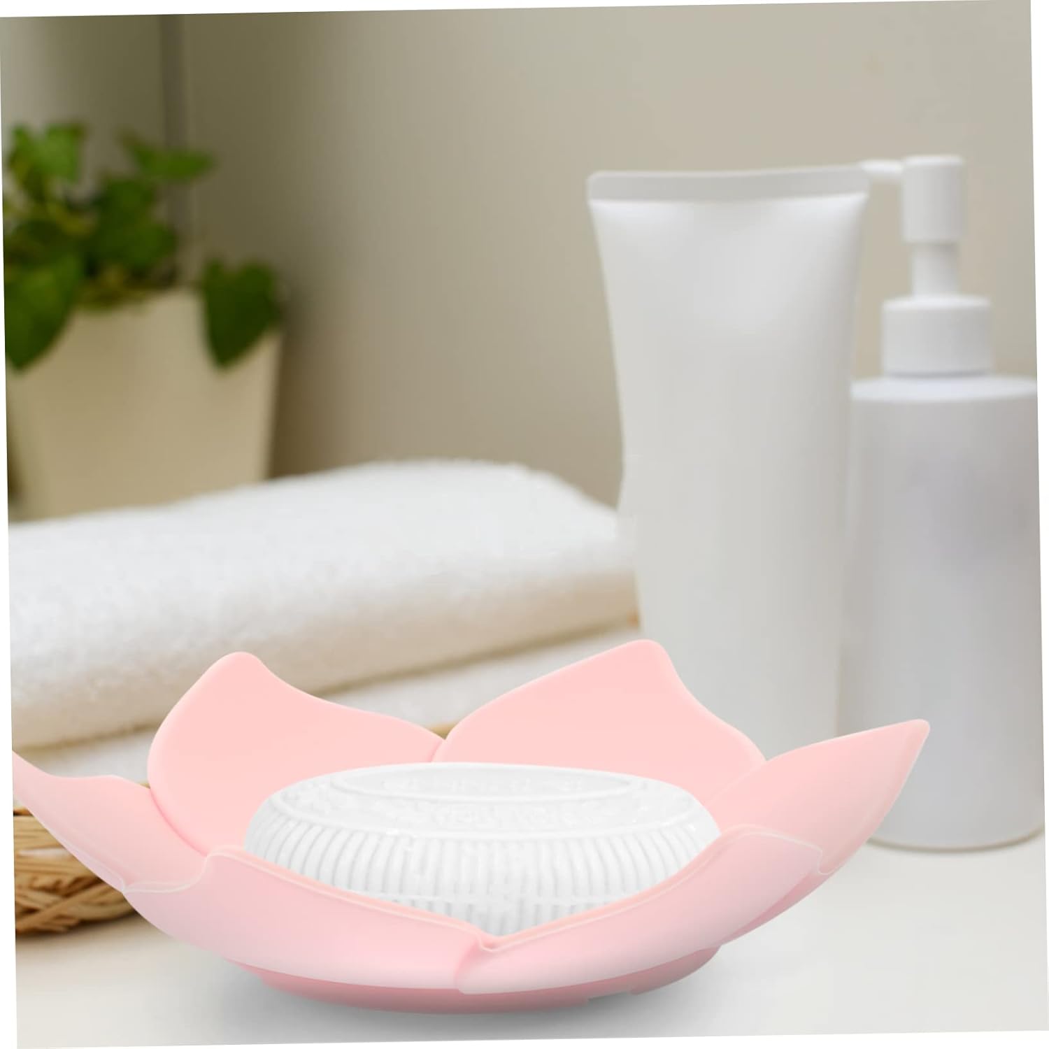 MAGICLULU Flower Shaped Silicone Soap Dish Holder
