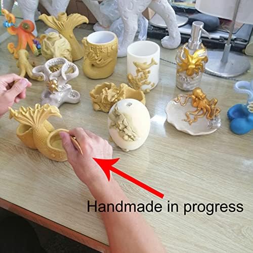 Resin Octopus Mother and Baby Soap Dish Beach