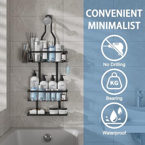 Stylish 3-Tier Hanging Shower Caddy for Your Bathroom