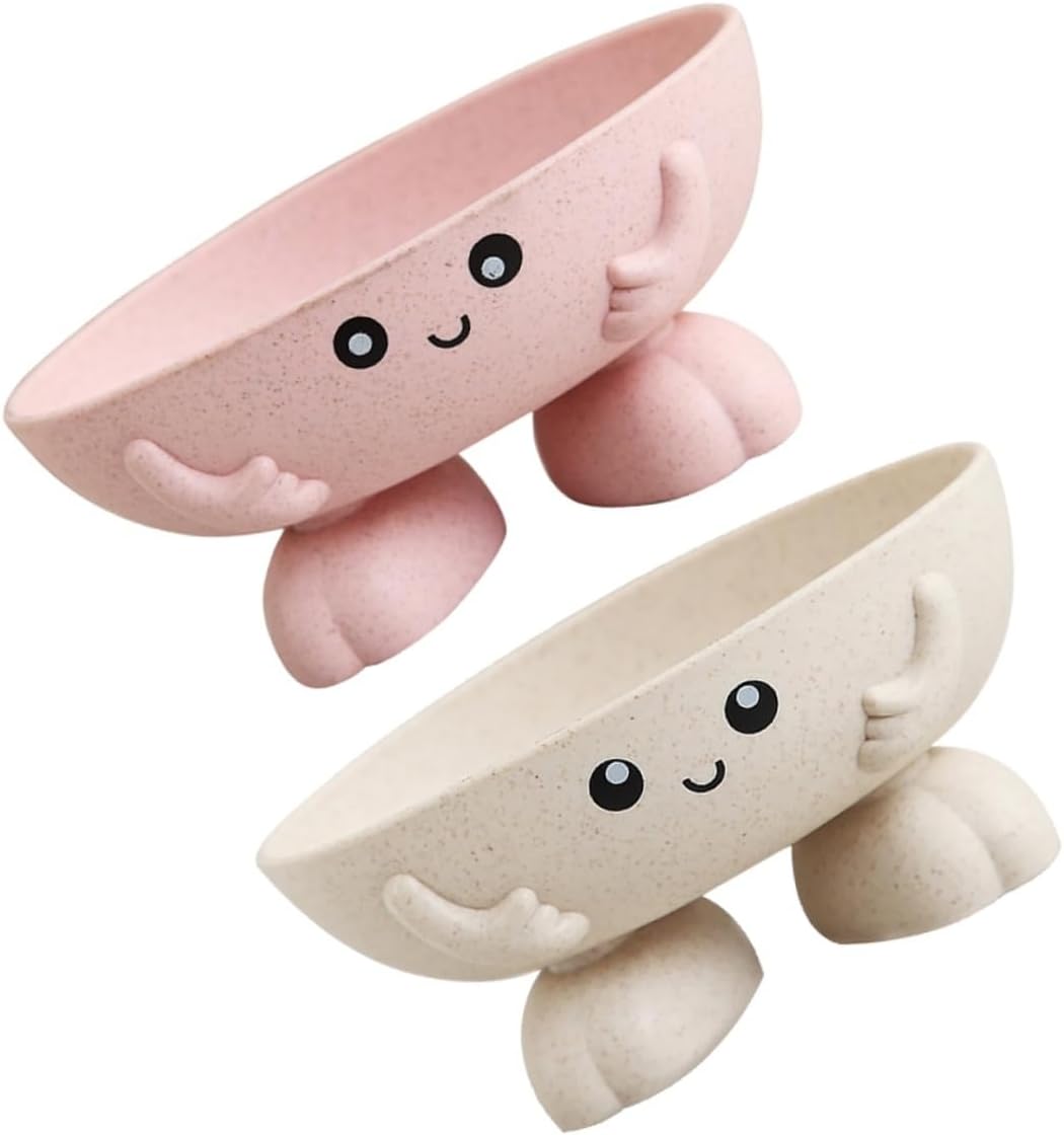 Cute Cartoon Soap Holder Set for Bathroom Kitchen