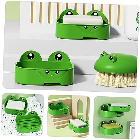 2-Piece Frog Design Soap Dish Holder
