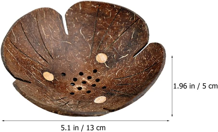 Eco-Friendly Coconut Shell Flower-Shape Soap Dish