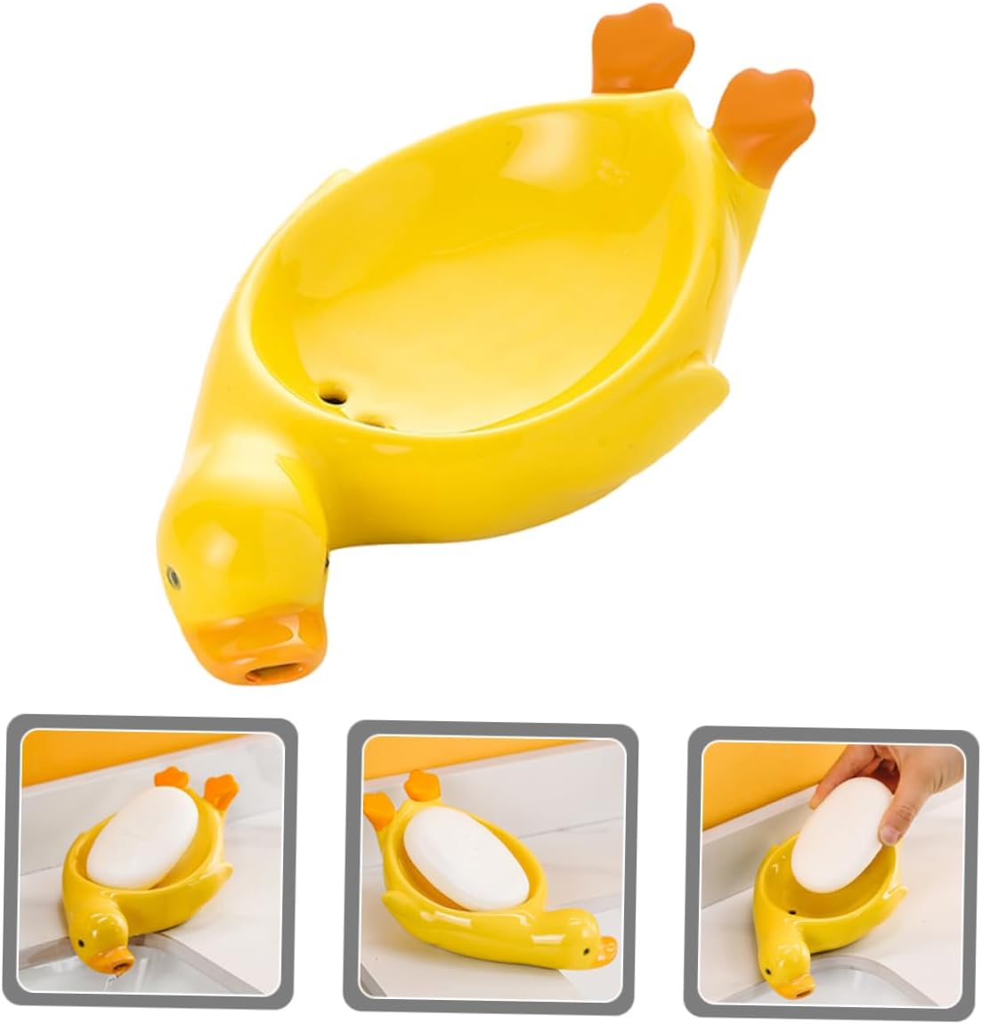Cute Yellow Animal Ceramic Soap Holder