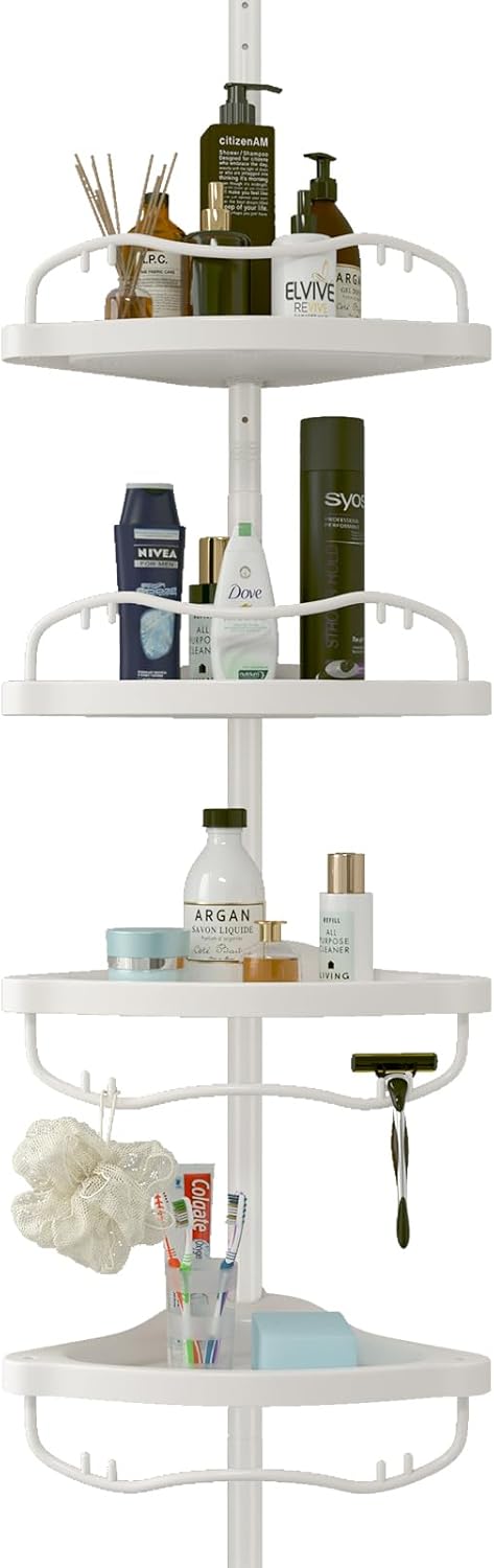 Adjustable Durable Shower Caddy with 4 Layers for Bathroom Storage