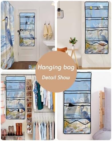 Waterproof Mesh Shower Caddy with 10 Pockets Easy to Hang Style Bathroom Organizer