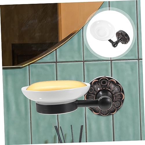 Oval Wall-Mounted Soap Dish Holder Minimalist Design