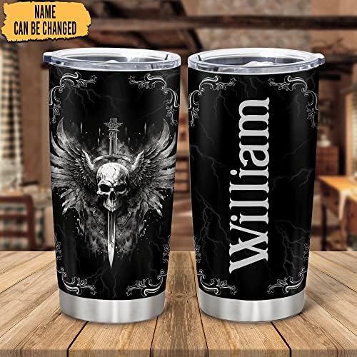 Stainless Steel skull Tumbler - Custom-made for Goth Lovers