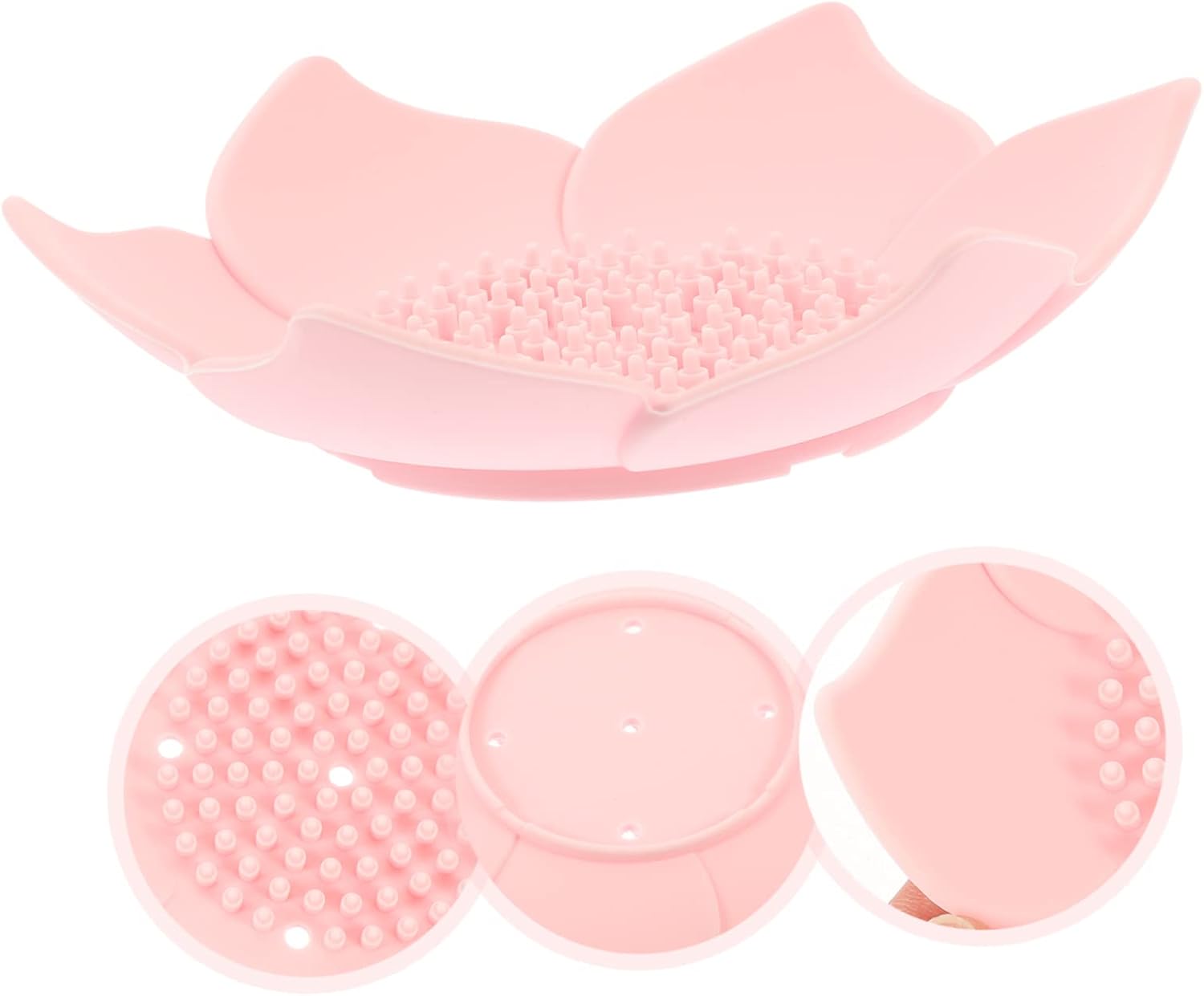 Floral Soap Box with Silicone Base and Drainage