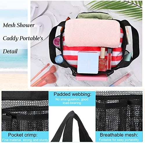 Hillban 4-Piece Mesh Shower Caddy Portable Durable
