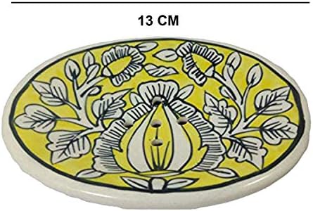 Elegant SOAP DISH TRAY Handicraft Ceramic Indian Artisan
