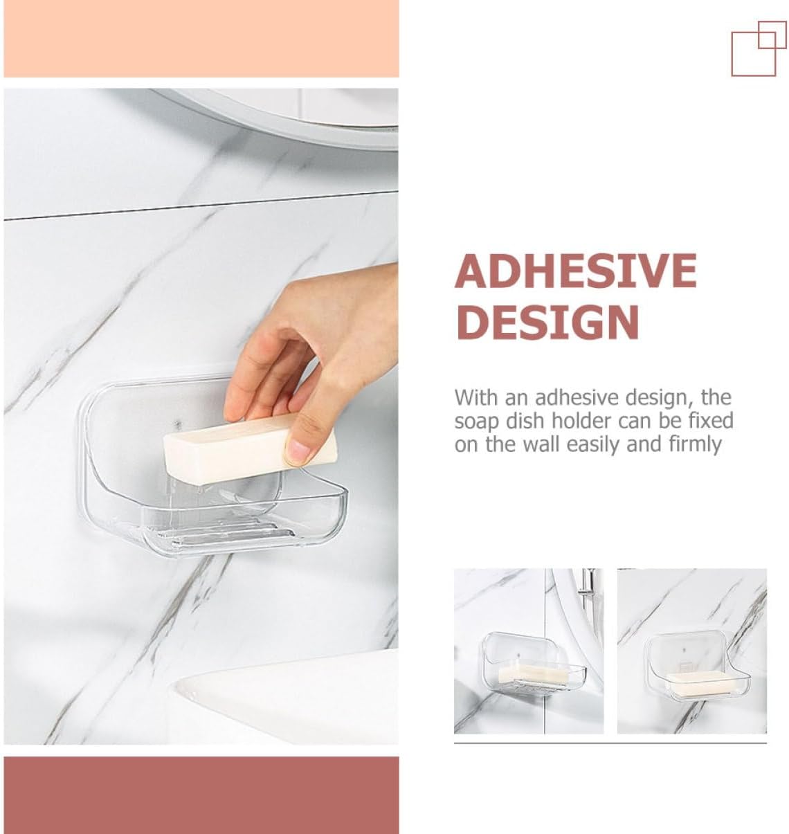 Victorasky Acrylic Wall-Mounted Bathroom Soap Dish