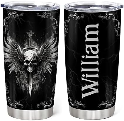 Stainless Steel skull Tumbler - Custom-made for Goth Lovers