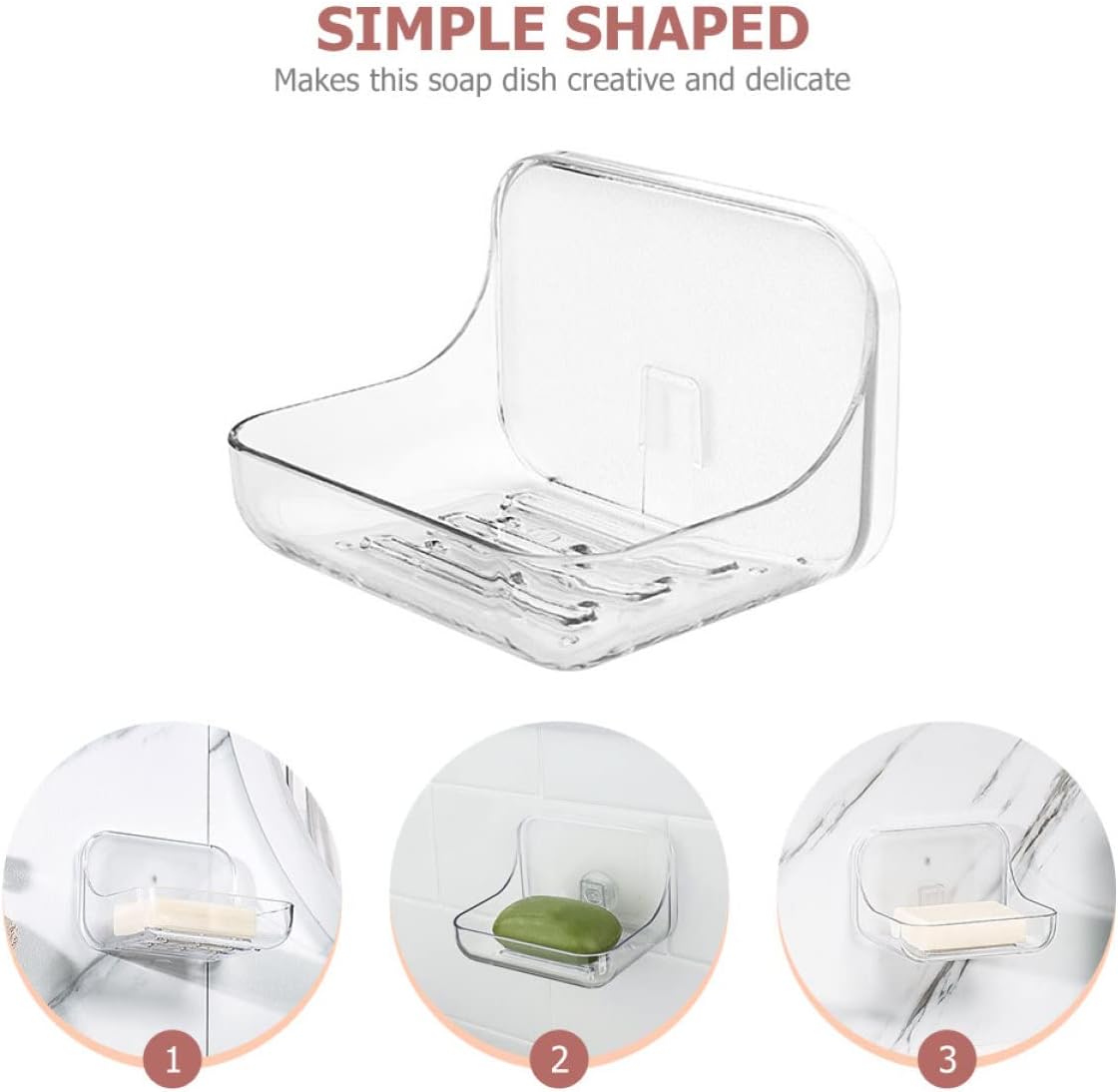 Victorasky Acrylic Wall-Mounted Bathroom Soap Dish